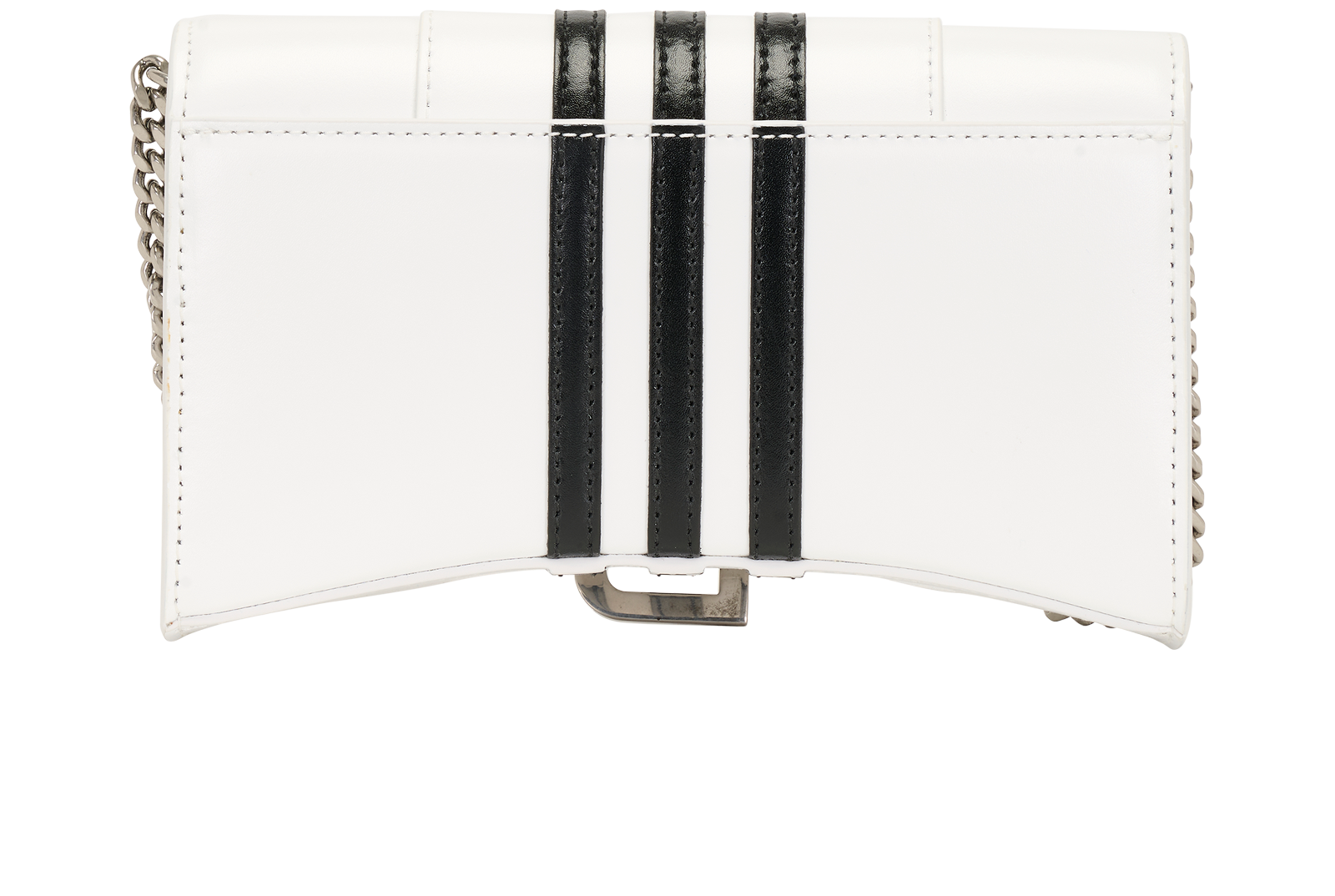X Adidas Hourglass Wallet On Chain, &pound;350, Handbags, White, Leather, Back view
